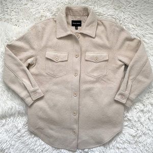 Hilary Radley Cream Felt Shacket, size L